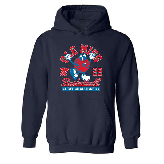 Ole Miss - NCAA Women's Basketball : Doneelah Washington - Fashion Shersey Hooded Sweatshirt-0