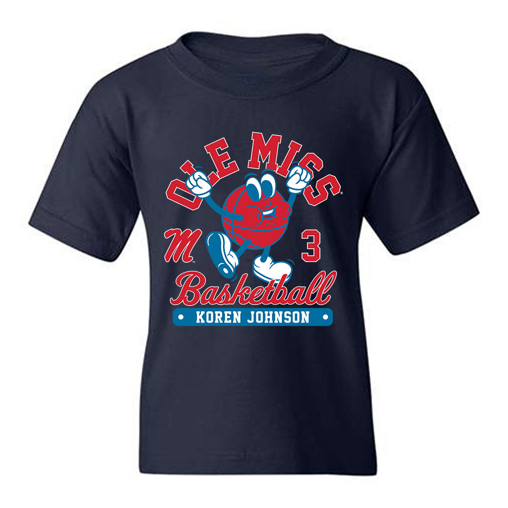 Ole Miss - NCAA Men's Basketball : Koren Johnson - Fashion Shersey Youth T-Shirt-0