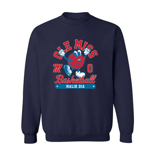 Ole Miss - NCAA Men's Basketball : Malik Dia - Fashion Shersey Crewneck Sweatshirt-0