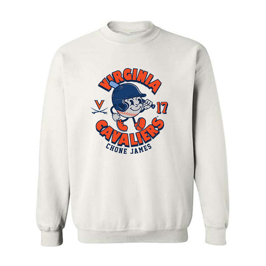 Virginia - NCAA Baseball : Chone James - Fashion Shersey Crewneck Sweatshirt