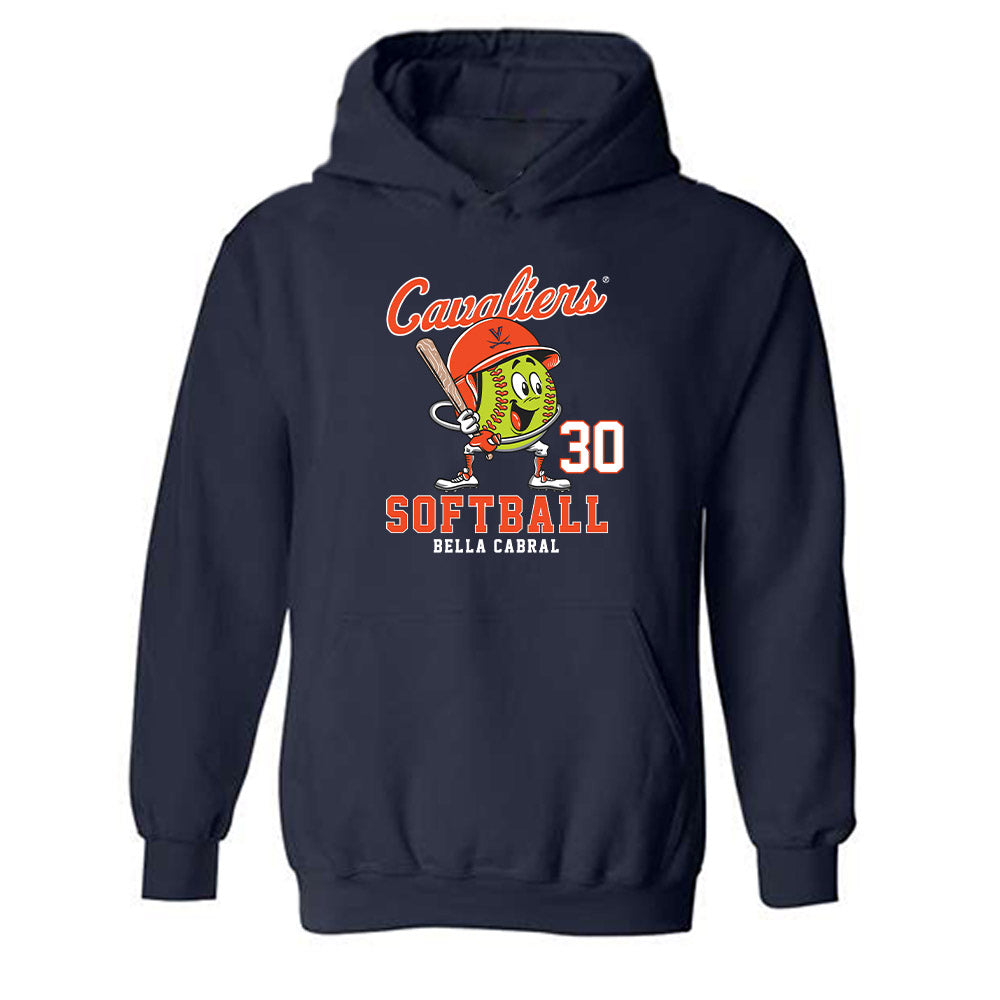 Virginia - NCAA Softball : Bella Cabral - Fashion Shersey Hooded Sweatshirt-0