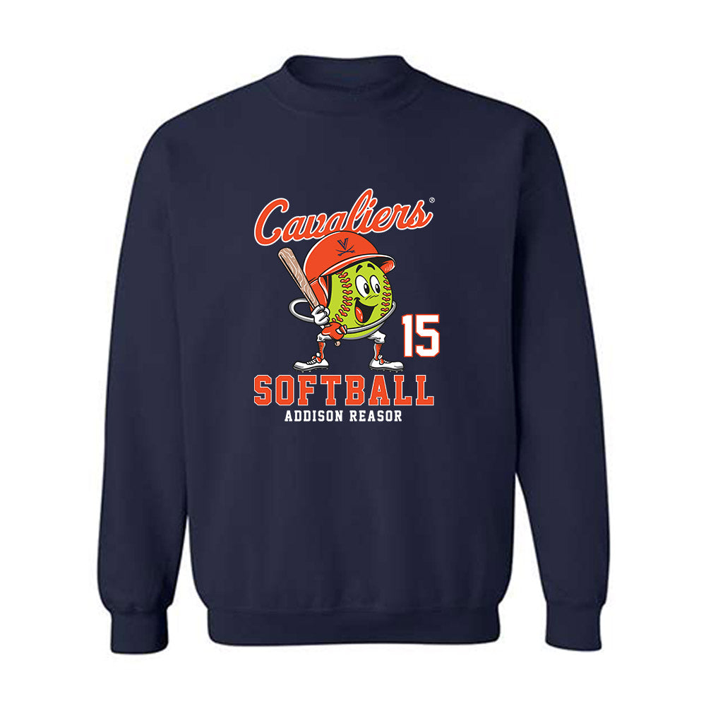 Virginia - NCAA Softball : Addison Reasor - Fashion Shersey Crewneck Sweatshirt-0