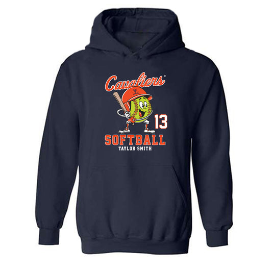 Virginia - NCAA Softball : Taylor Smith - Fashion Shersey Hooded Sweatshirt-0