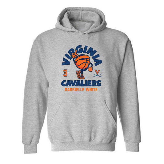 Virginia - NCAA Women's Basketball : Gabrielle White - Fashion Shersey Hooded Sweatshirt-0