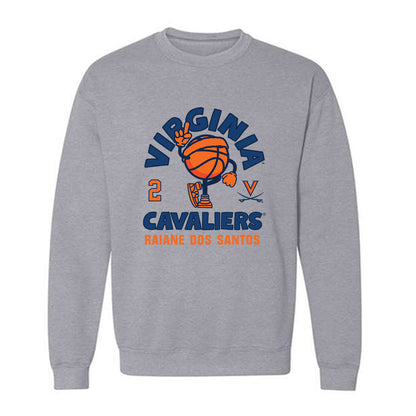 Virginia - NCAA Women's Basketball : Raiane Dos Santos - Fashion Shersey Crewneck Sweatshirt-1