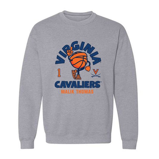 Virginia - NCAA Men's Basketball : Malik Thomas - Fashion Shersey Crewneck Sweatshirt-0