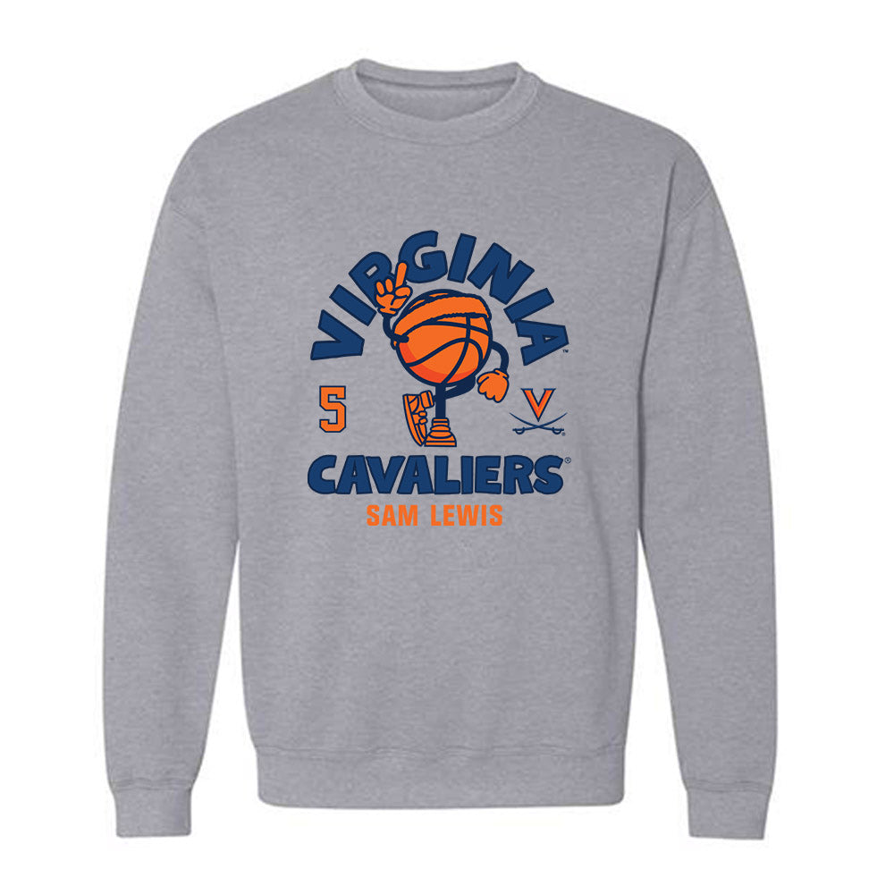 Virginia - NCAA Men's Basketball : Sam Lewis - Fashion Shersey Crewneck Sweatshirt-0