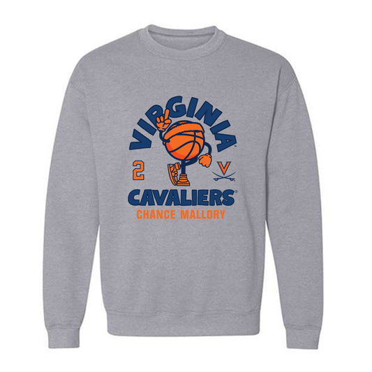Virginia - NCAA Men's Basketball : Chance Mallory - Fashion Shersey Crewneck Sweatshirt-0