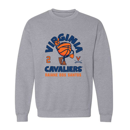 Virginia - NCAA Women's Basketball : Raiane Dos Santos - Fashion Shersey Crewneck Sweatshirt-0