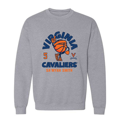 Virginia - NCAA Women's Basketball : Sa'Myah Smith - Fashion Shersey Crewneck Sweatshirt-1