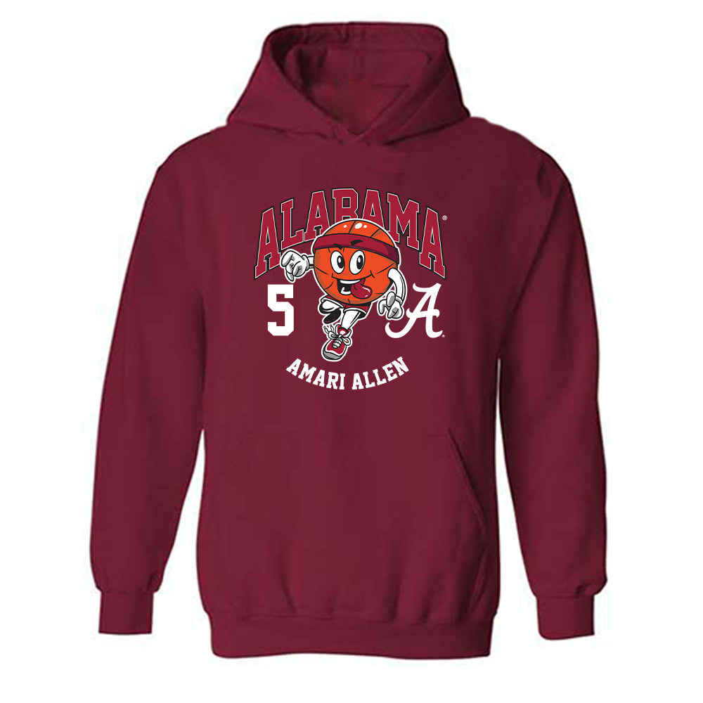 Alabama - NCAA Men's Basketball : Amari Allen - Fashion Shersey Hooded Sweatshirt-0