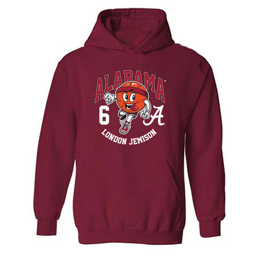 Alabama - NCAA Men's Basketball : London Jemison - Fashion Shersey Hooded Sweatshirt-0