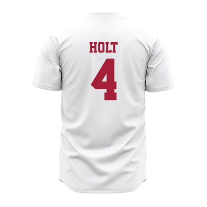 Alabama - NCAA Baseball : Brennan Holt - White Jersey-3