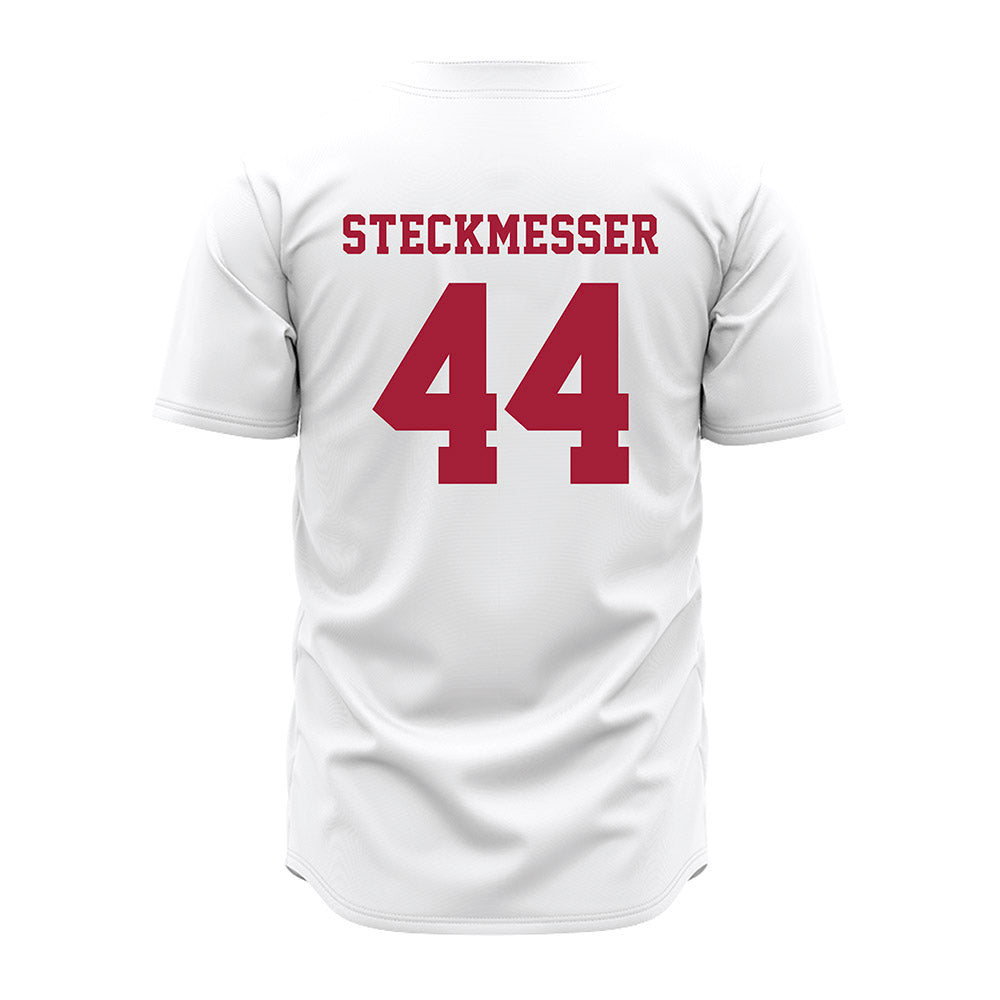 Alabama - NCAA Baseball : Evan Steckmesser - White Jersey-3