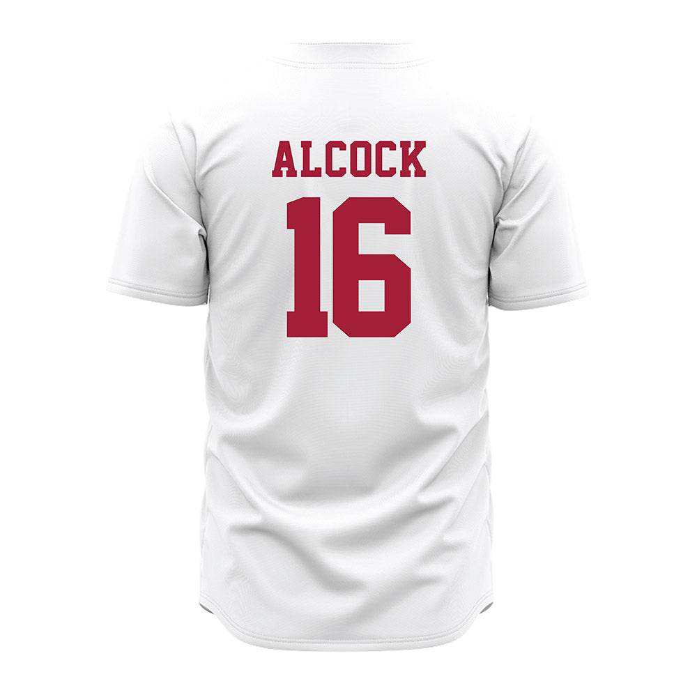Alabama - NCAA Baseball : Bobby Alcock - White Jersey-2