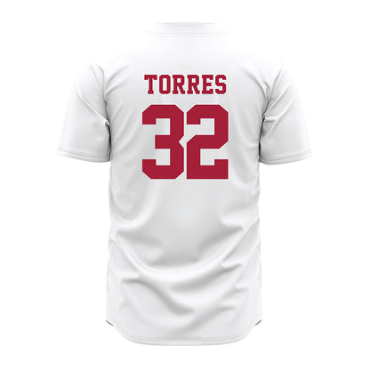 Alabama - NCAA Baseball : Jason Torres - White Jersey-3