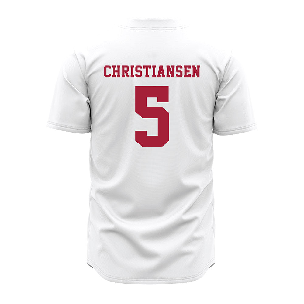 Alabama - NCAA Baseball : Sam Christiansen - White Jersey-3
