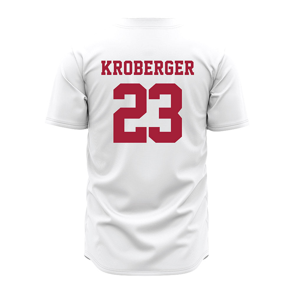 Alabama - NCAA Baseball : Chase Kroberger - White Jersey-3