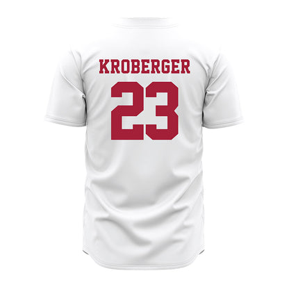 Alabama - NCAA Baseball : Chase Kroberger - White Jersey-3