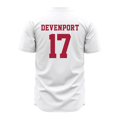 Alabama - NCAA Baseball : Logen Devenport - White Jersey-2