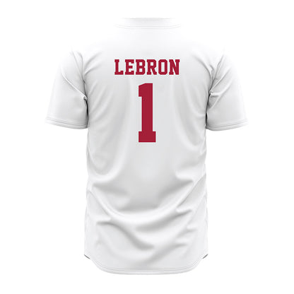 Alabama - NCAA Baseball : Justin Lebron - White Jersey-2
