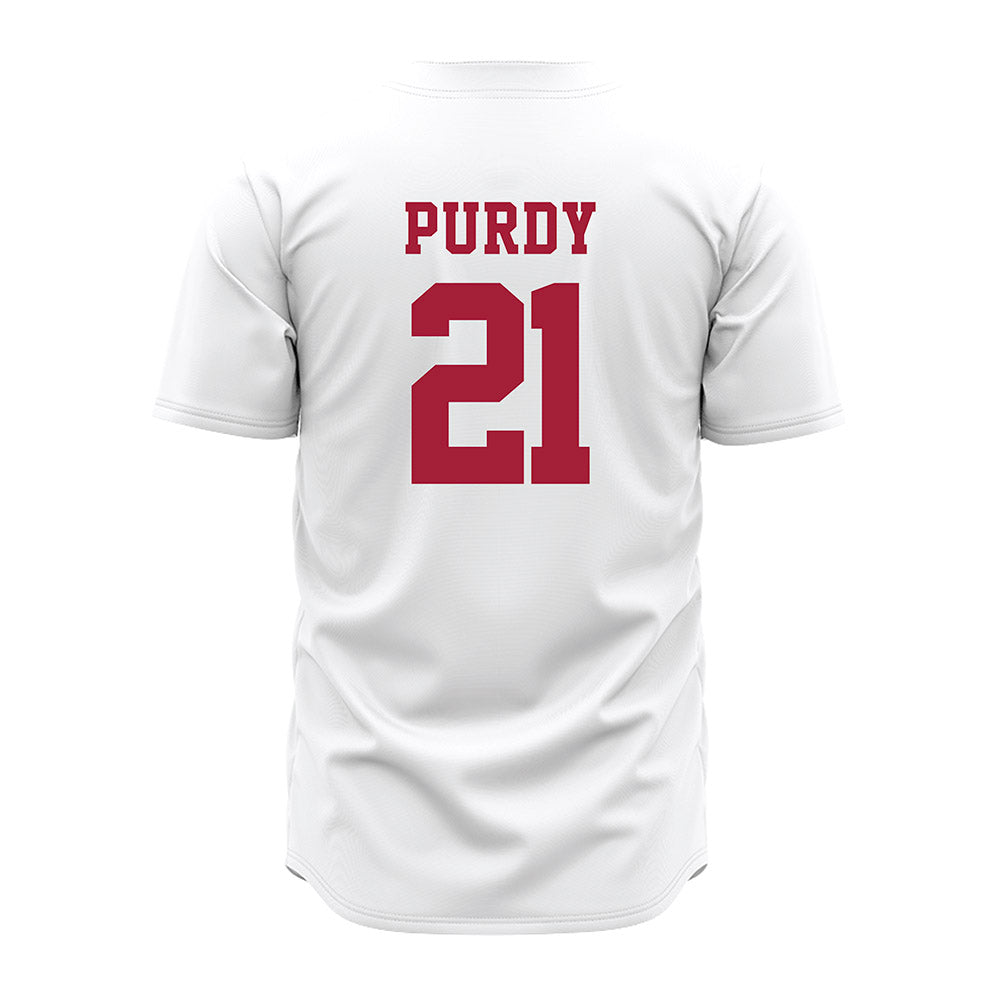 Alabama - NCAA Baseball : Andrew Purdy - White Jersey-3