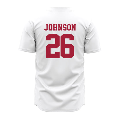Alabama - NCAA Baseball : Zack Johnson - White Jersey-3