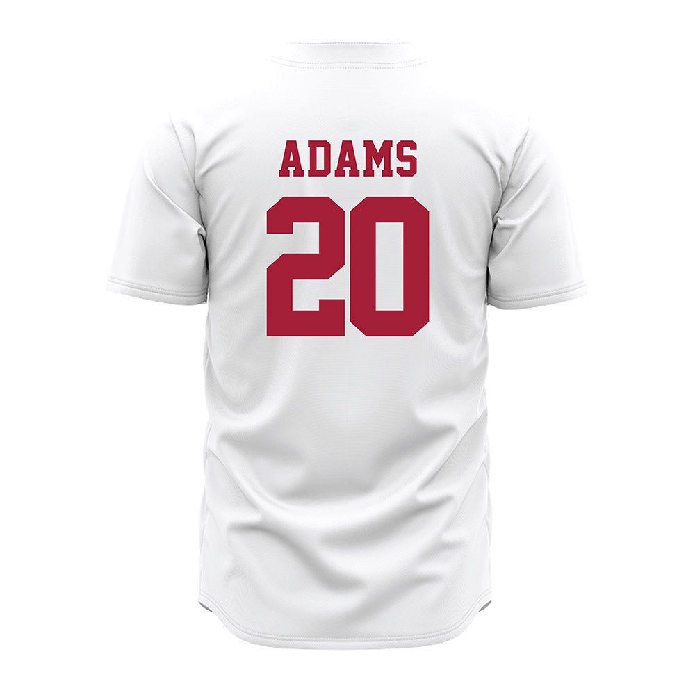 Alabama - NCAA Baseball : Zane Adams - White Jersey-2