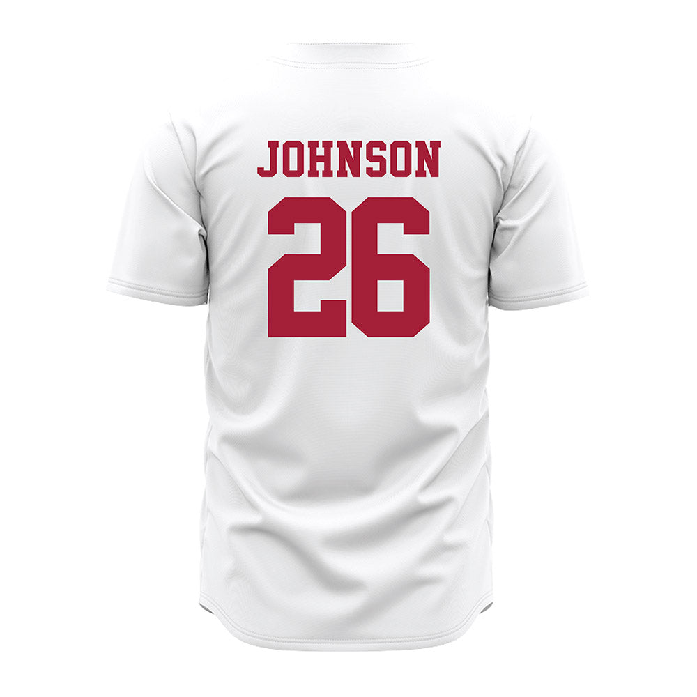 Alabama - NCAA Baseball : Zack Johnson - White Jersey-2