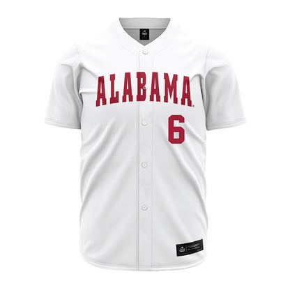 Alabama - NCAA Baseball : Evan Taylor - White Jersey-0