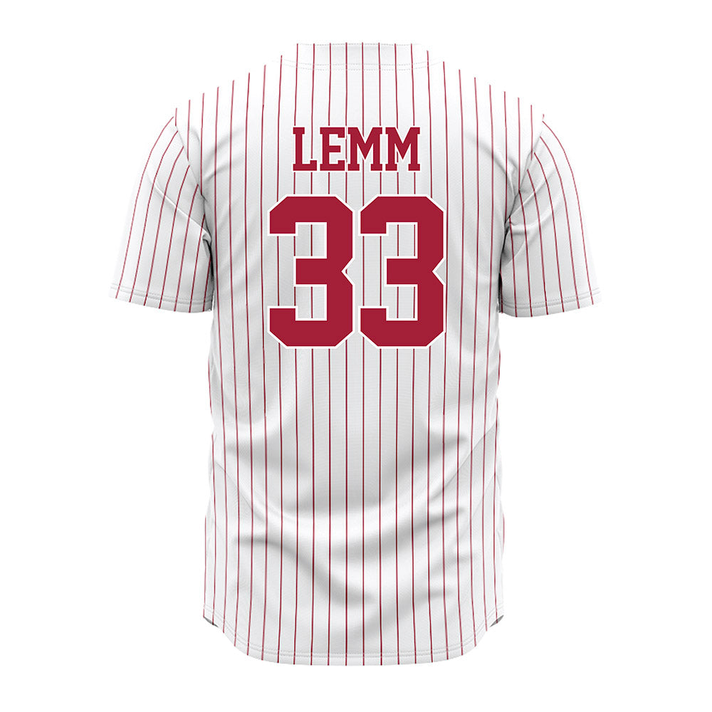 Alabama - NCAA Baseball : John Lemm - Pinstripe Jersey-3