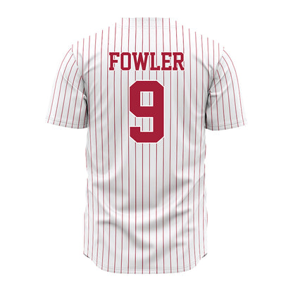 Alabama - NCAA Baseball : Bryce Fowler - Pinstripe Jersey-3