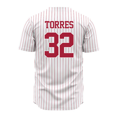 Alabama - NCAA Baseball : Jason Torres - Pinstripe Jersey-2