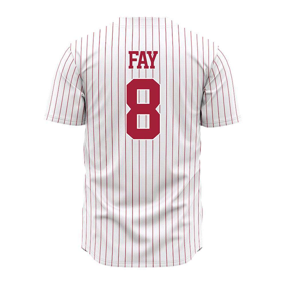Alabama - NCAA Baseball : Tyler Fay - Pinstripe Jersey-3