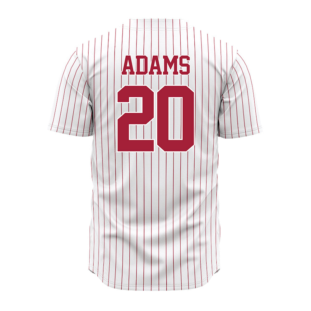 Alabama - NCAA Baseball : Zane Adams - Pinstripe Jersey-3