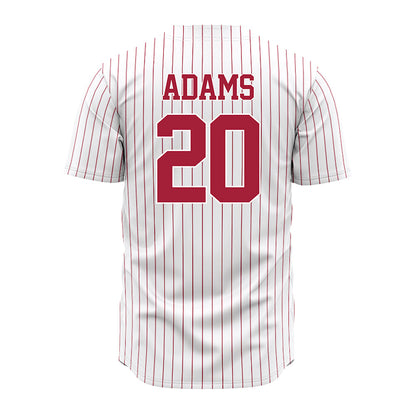 Alabama - NCAA Baseball : Zane Adams - Pinstripe Jersey-3