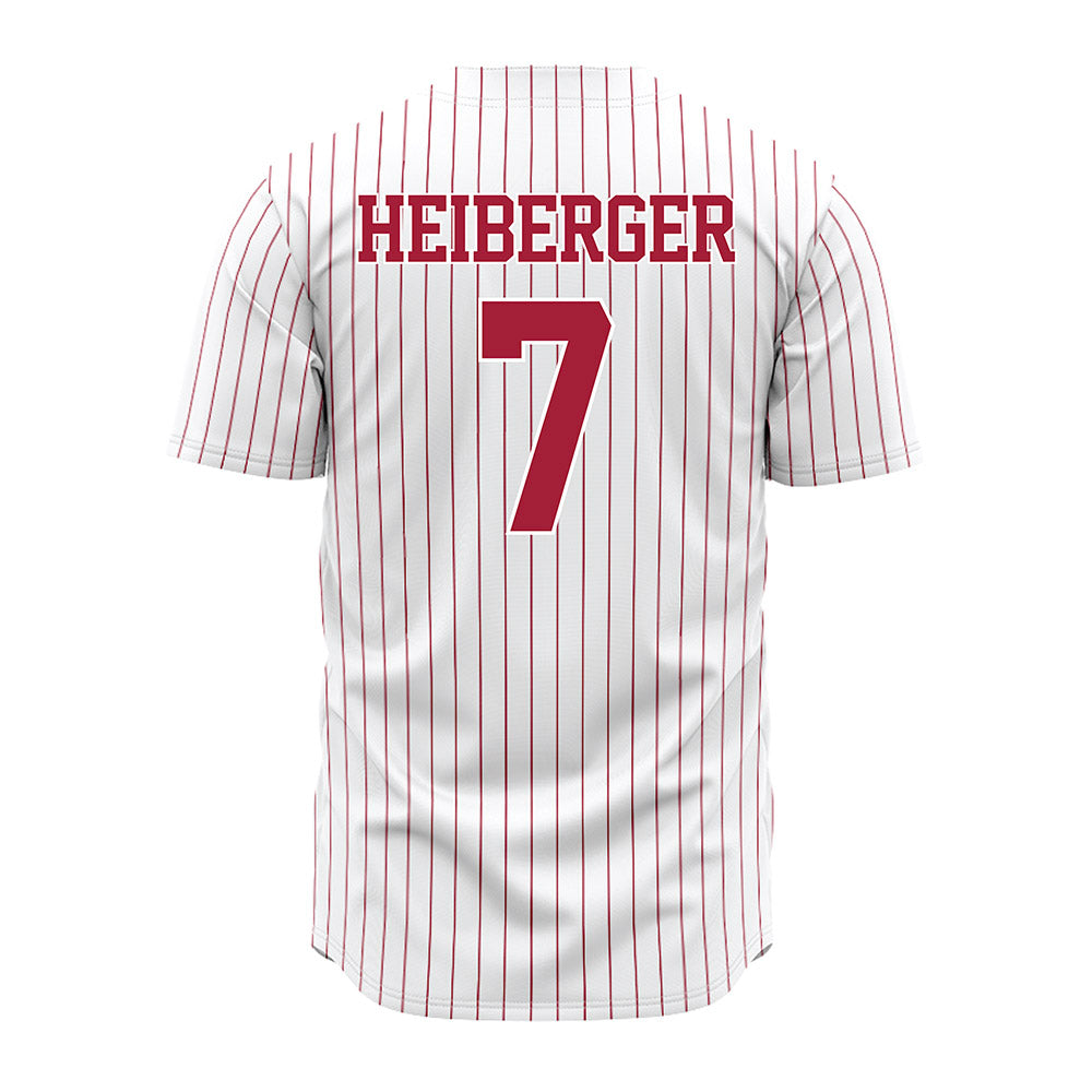 Alabama - NCAA Baseball : Matthew Heiberger - Pinstripe Jersey-2
