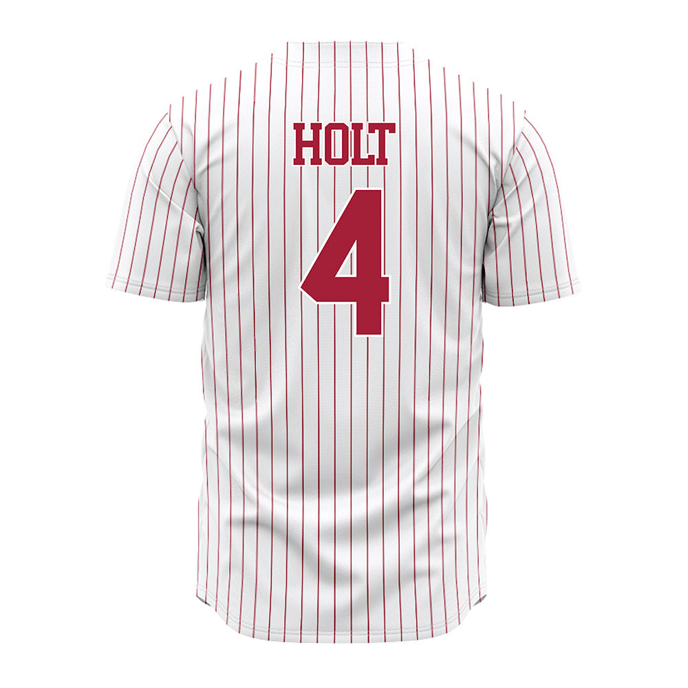 Alabama - NCAA Baseball : Brennan Holt - Pinstripe Jersey-2
