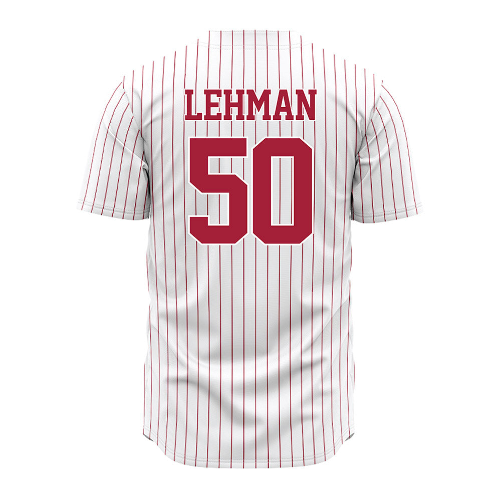 Alabama - NCAA Baseball : Connor Lehman - Pinstripe Jersey-2