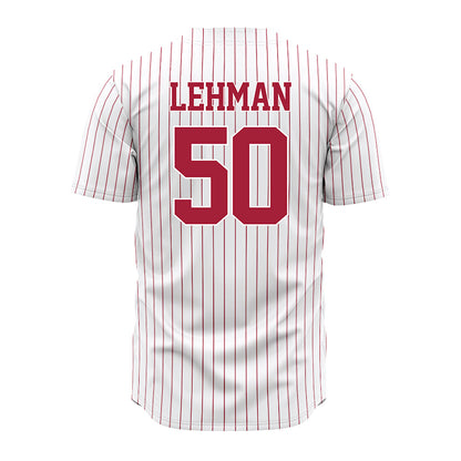 Alabama - NCAA Baseball : Connor Lehman - Pinstripe Jersey-2