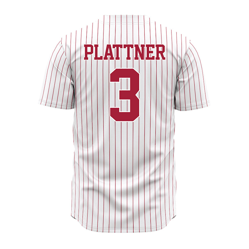 Alabama - NCAA Baseball : Will Plattner - Pinstripe Jersey-3