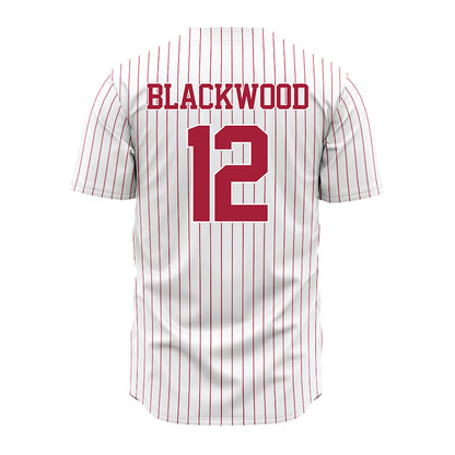 Alabama - NCAA Baseball : JT Blackwood - Pinstripe Jersey-3