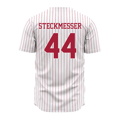 Alabama - NCAA Baseball : Evan Steckmesser - Pinstripe Jersey-3