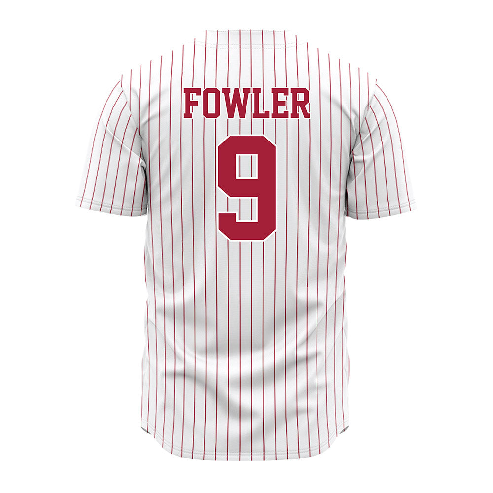 Alabama - NCAA Baseball : Bryce Fowler - Pinstripe Jersey-2