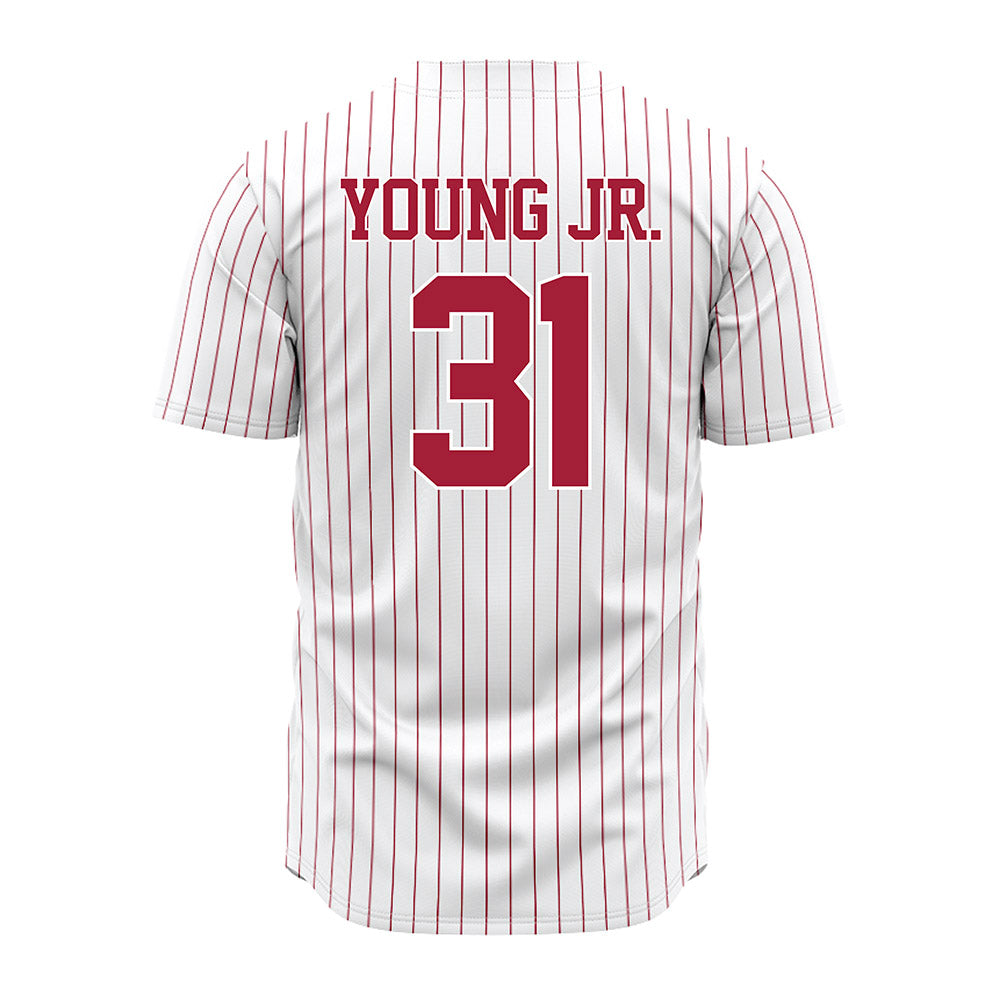 Alabama - NCAA Baseball : Jon Young Jr. - Pinstripe Jersey-2