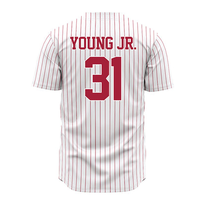 Alabama - NCAA Baseball : Jon Young Jr. - Pinstripe Jersey-2