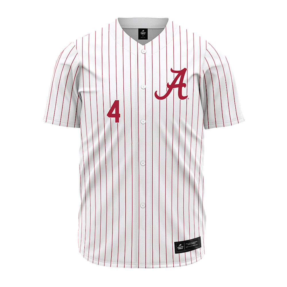 Alabama - NCAA Baseball : Brennan Holt - Pinstripe Jersey-0