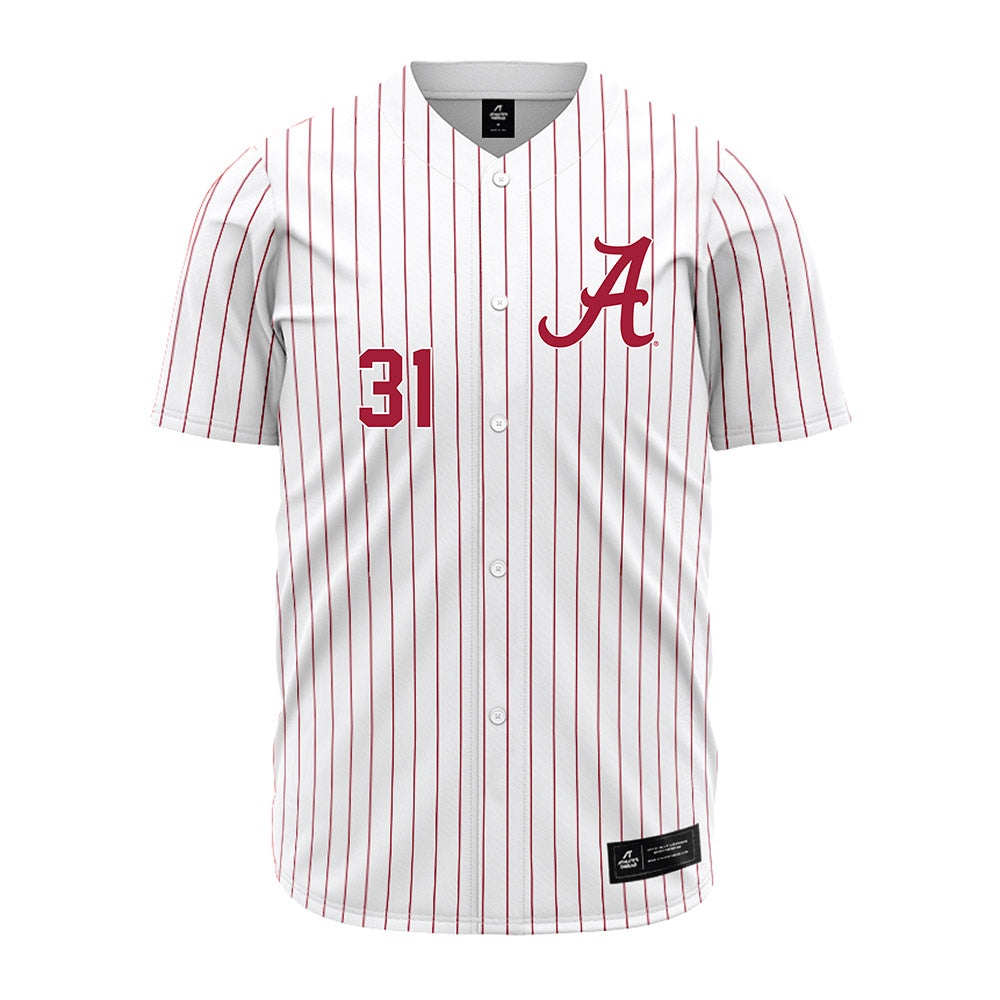Alabama - NCAA Baseball : Jon Young Jr. - Pinstripe Jersey-1