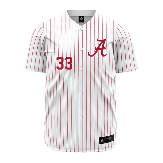 Alabama - NCAA Baseball : John Lemm - Pinstripe Jersey-0