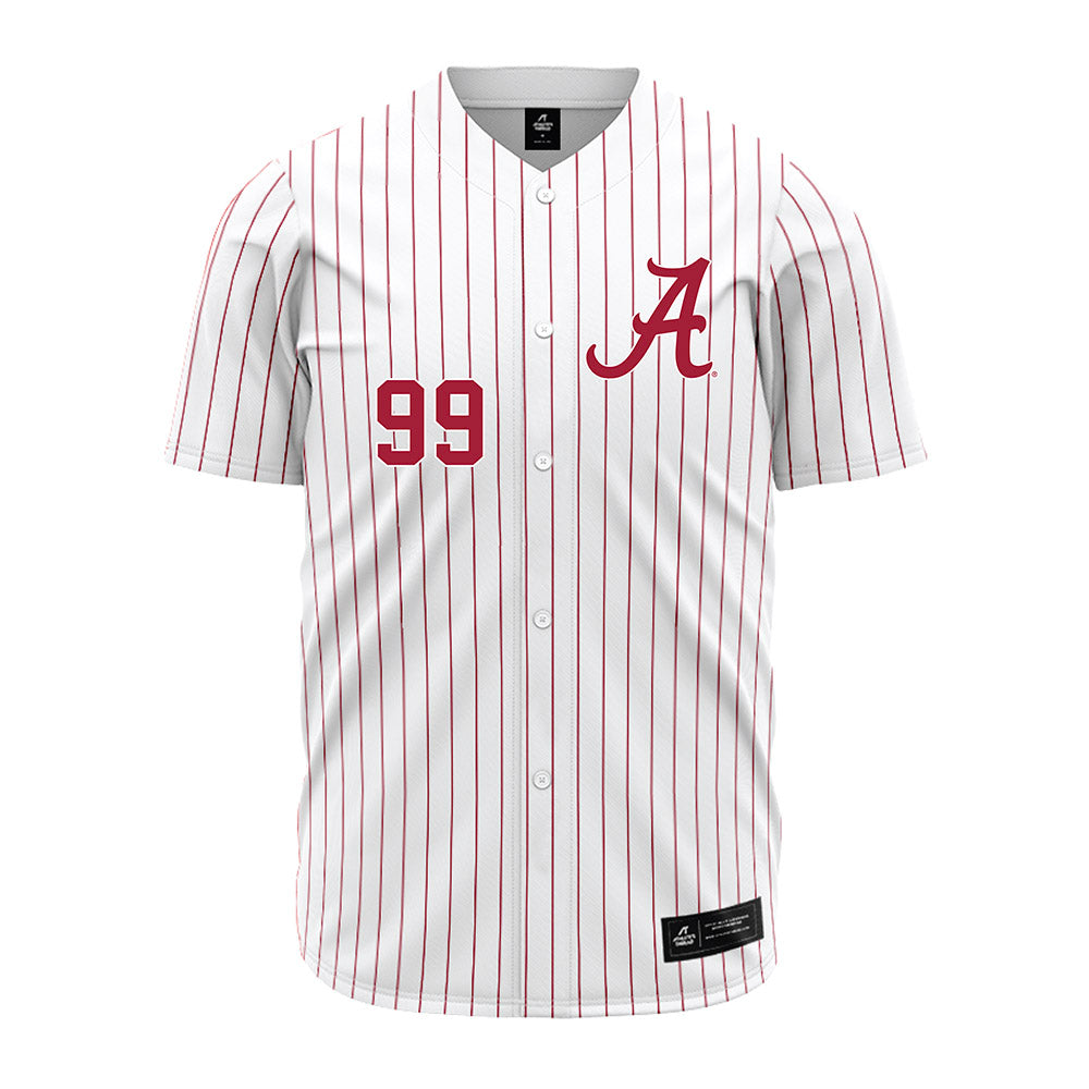 Alabama - NCAA Baseball : Austin Morris - Pinstripe Jersey-1